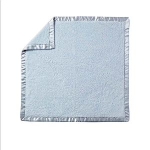 Blue Satin Trim Baby Blanket